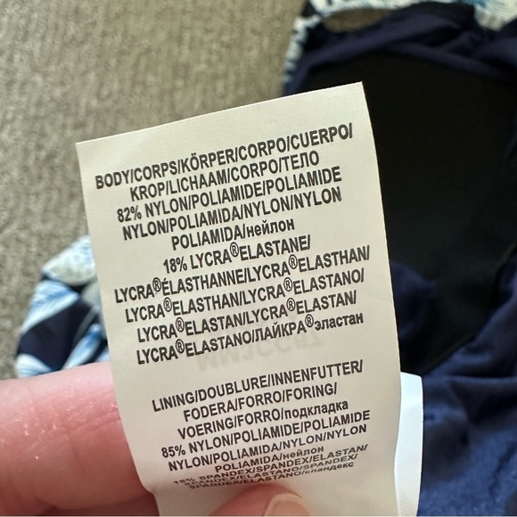 Maxine of Hollywood Moonlight Tropics Blouson Tankini Separate Size 16 - Picture 7 of 7